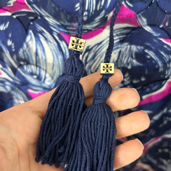 Tory Burch Silk Semi-Sheer Popover Top Preppy Ruffle Size 2 Women's - Picture 3 of 5